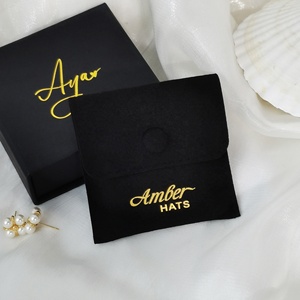 High Quality Taro Purple Velvet Jewelry Bag Colorful Custom Logo Microfiber Packaging <b>Pouch</b> Brand for Luxury Jewelry Display - Product Image 2