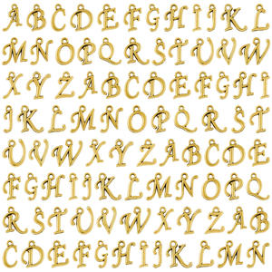 Cross-Border moda europea y americana Simple Acero inoxidable 26 letras mayúsculas en inglés pendientes collar conjunto de joyas - Product Image 2