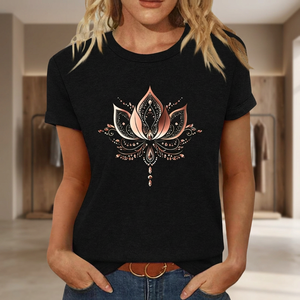 Women's <b>Y2K</b> Style Breathable Printed T-<b>shirt</b> with EL Flashing Hollow Logo Design Regular Fit Short-Sleeved Casual Top - Product Image 4