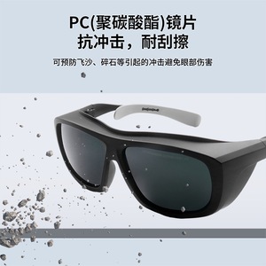 Lunettes de sécurité laser, monture noire, lentille de 2 mm, transmission lumineuse de 10, lunettes de protection contre les rayonnements lumineux - Product Image 4