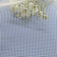 Tissu en maille hexagonale à gros trous 100 % polyester blanc 130 g/m² 3 mm pour sacs à linge et sacs de rangement