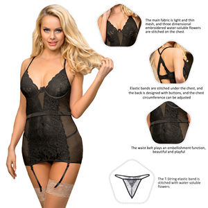 Упаковка коробки ODM под заказ цветочные кружева прозрачные подвязки на Косточках Babydoll сексуальное нижнее белье <span class=keywords><strong>XXX</strong></span> большого размера женское сексуальное нижнее белье - Product Image 2