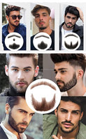 Barbe artificielle pour homme, 100% cheveux humains, nouée à la main, pour le visage, la moustache, les fêtes, le maquillage de film, le cosplay