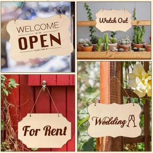 30ช่องว่างป้ายไม้ที่ยังไม่เสร็จสำหรับงานหัตถกรรมแท็กแขวนไม้แขวนผนังสำหรับงานฝีมือ - Product Image 5