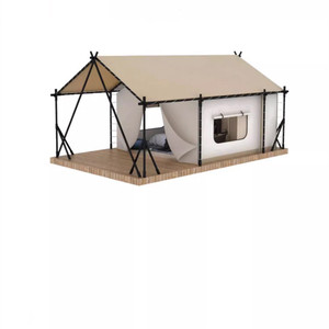 Carpa de Lona de PVC con Estructura Recta, Armazón de Acero Resistente, Dos Dormitorios, Sala de Estar, Impermeable 3000mm, Opcional - Product Image 3