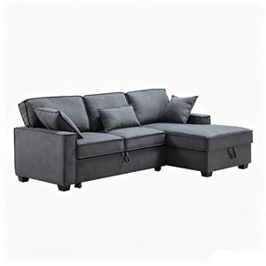 L Shape Corner Couch <b>Sofa</b> <b>Bed</b> With Hidden Storage Compartment And Comfy Loveseat Sectional Design For Living Room Furniture - Product Image 6