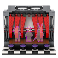 MOC1387 FNAF Game Midnight Bear Stage 2.0 255 pièces de briques avec Chica Bonnie Freddy, blocs de construction en plastique à assembler, jouets cadeaux pour enfants