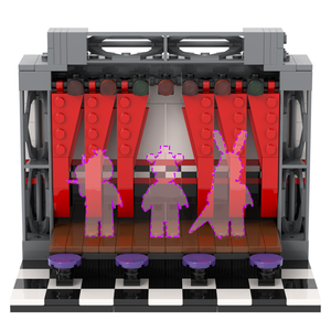 MOC1387 <span class=keywords><strong>Juego</strong></span> <span class=keywords><strong>FNAF</strong></span>, Midnight Bear Stage 2.0, 255 Piezas, Bloques de Construcción de Plástico con Chica, Bonnie y Freddy, Regalo para Niños - Product Image 3