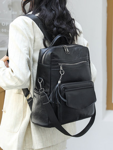 High Quality Women's <b>Backpack</b> Purse Fashion Pu <b>Leather</b> <b>Large</b> Designer Travel Bag Ladies Shoulder Bags - Product Image 3