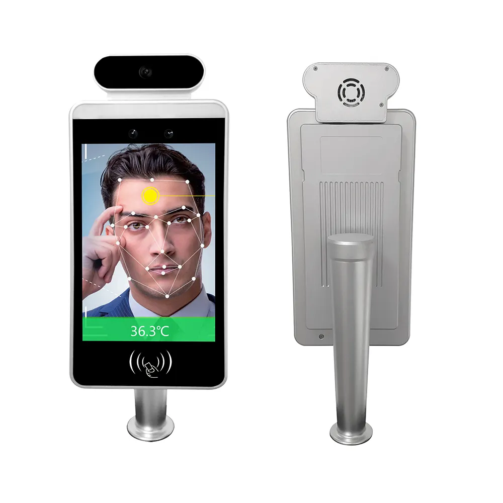 [B2B] 8 pulgadas de software de reconocimiento facial de la cámara digital con la temperatura de terminal de control de acceso android OS basado en