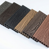 Nouveau design de terrasse en WPC solide, résistant à l'usure, revêtement composite co-extrudé, imperméable, terrasse extérieure en WPC