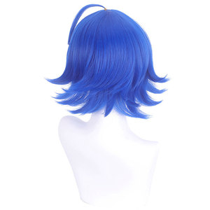 Perruque de cosplay Ainizi de 40 cm en cheveux synthétiques bleus, personnage de Suzuki <span class=keywords><strong>Iruma</strong></span>, pour la fête de cosplay de Bienvenue à l'école des démons <span class=keywords><strong>Iruma</strong></span>-kun - Product Image 5