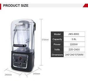 Licuadora Comercial de Alta Resistencia de 4L y 2000W para Restaurantes - Product Image 6