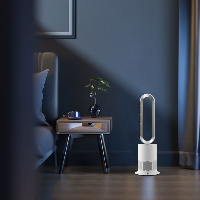 Household Intelligent Smart Bladeless Tower Fan With air Purifier air Cooler Fan Heater Hepa 13 Filter Remove Dust Smoke