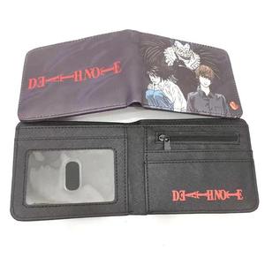 Vintage PU cuero japonés <span class=keywords><strong>Manga</strong></span> Anime diseño cremallera 27 estilos corto Cosplay monederos Nylon para niños niñas Death Note bolsillo monedero - Product Image 1