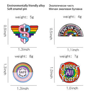 Sie sind sicher mit mir Emaille Pins Benutzer definierte Regenbogen Broschen Revers Abzeichen LGBT Hut Pin für Freunde - Product Image 5
