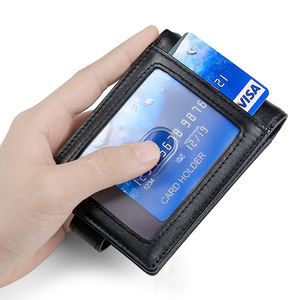 <span class=keywords><strong>Portafoglio</strong></span> Corto da <span class=keywords><strong>Uomo</strong></span> in Vera Pelle Antifurto <span class=keywords><strong>con</strong></span> Fibbia Metallica, Stile Europeo e Americano, Porta Carte di Credito Estraibile a Cinghia - Product Image 5