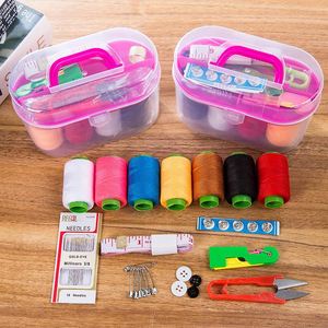 Kits de Costura Rojos Portátiles y Económicos para Viaje en Caja de Plástico - Product Image 3
