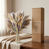 Buket Bunga Kering Campuran Pampas Lavender Buatan Tangan untuk Dekorasi Acara dari Supplier