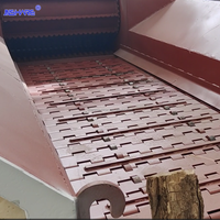 Broyeur de bois à tambour avec convoyeur à plaques à chaînes, machine de pré-coupe pour branches et bûches de bois, certifiée CE