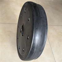 Roue semi-pneumatique agricole 3x16 pouces en caoutchouc plastique et acier demi-jante 16x3 roue de jauge de semeur