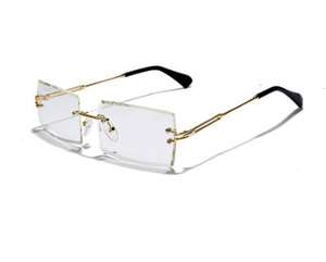 2021ใหม่สไตล์สี่เหลี่ยมขนาดเล็กที่ไม่มีขอบแว่นกันแดดแว่นกันแดดแว่นกันแดดเฉดสีขายร้อน - Product Image 3