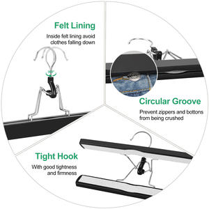 LINDON Pince d'extension de cheveux en bois noir multi-usage pour pantalons - Product Image 4