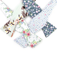 Nœud Papillon en Coton de Haute Qualité pour Homme, Imprimé Personnalisé, Réglable et Détachable, Collection Printemps Fleurie