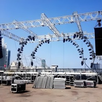 Estructura de Truss de Aluminio para Publicidad, Soporte para Iluminación LED de Escenario, Exhibición de Truss para Paredes y Portones