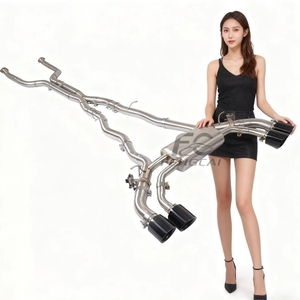 Escape trasero Cat para <span class=keywords><strong>BMW</strong></span> M5/<span class=keywords><strong>M6</strong></span> G99 LCI 4,4 T <span class=keywords><strong>2022</strong></span> + tubo de escape X silenciador de tubo con controlador y onda de sonido modificada de punta - Product Image 1