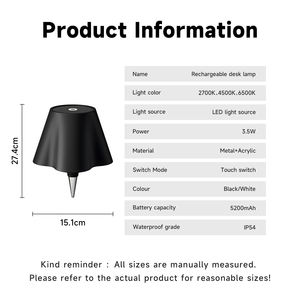 Lámpara de tapón de botella portátil, luz de corcho de botella de vino regulable, lámpara LED recargable para fiesta, restaurante, bar, cafetería, uso doméstico - Product Image 6