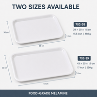 Plateau de service carré en mélamine de qualité alimentaire, personnalisé et imprimé sur mesure, pour restaurants et cafétérias, fabrication OEM ODM.