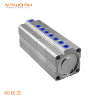 Cylindre Pneumatique SDAT Duplex à Double Action Multi-Positions en Alliage d'Aluminium avec Anneau Magnétique pour Amplification d'Air