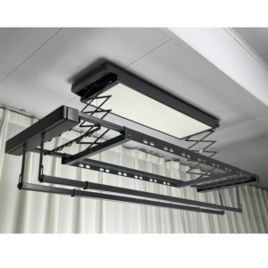 Smart Clothes Drying Rack with <b>Remote</b> <b>Control</b> and Voice <b>Control</b> Large Panel Lighting Extendable and Adjustable Drying Rod - Product Image 1