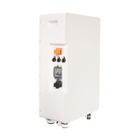 Système de stockage d'énergie domestique compact 15 kWh tout-en-un, compatible solaire, batterie au lithium sur roulettes, à poser au sol