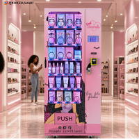 Distributeur automatique de cosmétiques pour faux ongles, gloss et cils, avec lecteur de carte et autocollants personnalisés