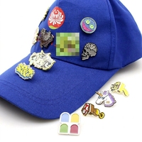 Épingle à chapeau personnalisée Épingle à capuchon en métal avec diamant Épingle à capuchon pour chapeau avec chaîne Épingle en émail