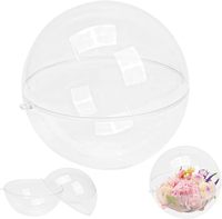 Grande boule transparente en plastique de 20 cm, 25 cm, 30 cm, 40 cm, pour décoration de Noël, de mariage ou de fête, ornement creux à suspendre