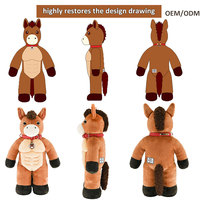 Peluche originale Muscle Horse 50 cm, grande taille, jouet en peluche personnalisé, berceuse pour bébé, jouet en peluche rembourré avec Bluetooth
