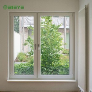 Fenêtre à battant moderne en <span class=keywords><strong>PVC</strong></span> avec <span class=keywords><strong>double</strong></span> <span class=keywords><strong>vitrage</strong></span> trempé et moustiquaire magnétique pour maison et bureau - Product Image 1