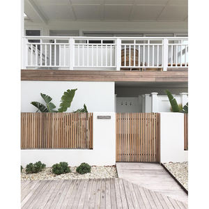 フェンスゲート木製木製コテージガーデンゲート外装フェンシングトレリスウォークウェイゲート - Product Image 4