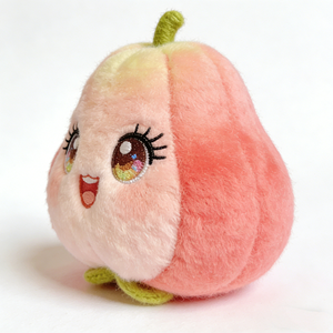Peluche de manzana rosa, juguete de peluche de fruta jambu rosa, muñeco de manzana encerada, almohada de peluche de fruta tropical, juguete de peluche de pera de dibujos animados - Product Image 5