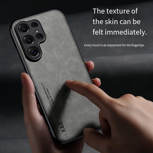 Funda de Teléfono de Cuero PU para Negocios, Funda de Teléfono de Cuero de Silicona con Sensación Suave y Sedosa, Magnética para Automóvil, para <span class=keywords><strong>Samsung</strong></span> <span class=keywords><strong>Galaxy</strong></span> S23 Plus Ultra - Product Image 3