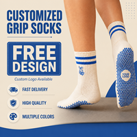 Chaussettes de yoga et de pilates antidérapantes pour femmes, respirantes, à séchage rapide, en coton et élasthanne/nylon, chaussettes de sport et de fitness