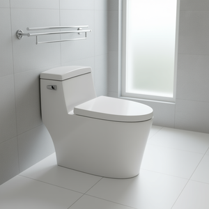 โถสุขภัณฑ์เซรามิกแบบชิ้นเดียว ทรงยาว ระบบไซฟอน ติดตั้งบนพื้น ดีไซน์ร่วมสมัย สำหรับใช้ในห้องน้ำ - Product Image 2