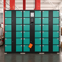 Casiers intelligents à 18 portes avec serrures électroniques à code PIN pour le stockage de colis, adaptés aux supermarchés, centres commerciaux et salles de sport