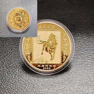 2026 도매 사용자 정의 금속 스탬핑 중국 말 해 기념품 금도금 동전 컬렉션 동전 판매 - Product Image 1