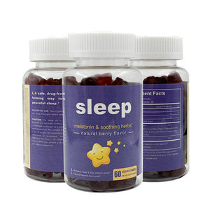 Gomitas de Melatonina Premium para Dormir, 3 mg, 60 Gomitas Veganas, Sabor a Bayas Naturales, Sin Transgénicos, Sin Gluten, con L-Teanina, Manzanilla y Hierbas para el Sueño - Product Image 1