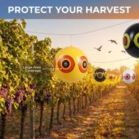 Ballon Répulsif Anti-Oiseaux Gonflable Effet Œil Effrayant, Appât Visuel pour Prévenir les Prédateurs dans les Vergers, Vignobles et Fermes, Effaroucheur Visuel Humain pour l'Extérieur, Certifié CE
