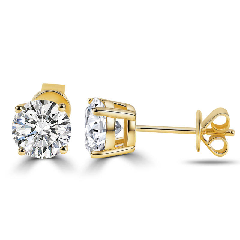 14K yellow gold B design